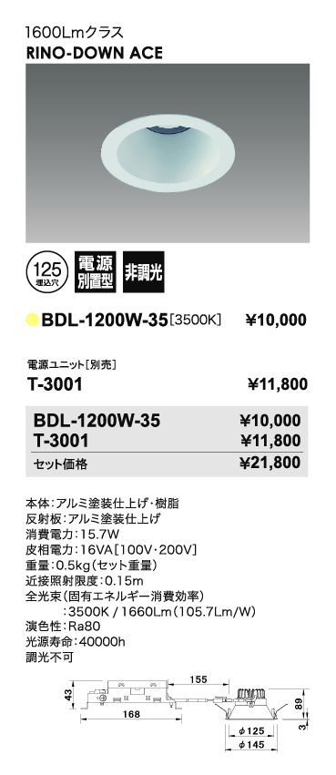 リノダウンエース＿寸法図＿配光図